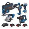Bosch 6pc Combo Tool Kit 18v - 3 x 4.0Ah & Charger - 0615A5008C