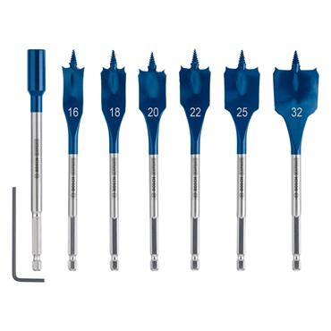 BOSCH EXPERT Self Cut Speed Spade Drill Bit Set - 7-pc - 2608900334