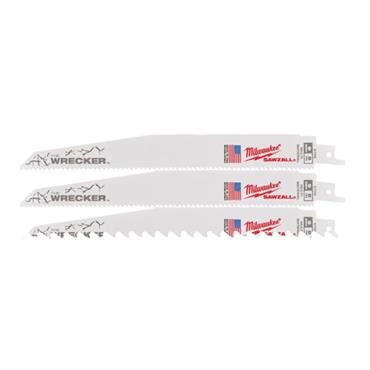 Milwaukee SAWZALL Blade Sets - Wrecker 230 X 7/11 TPI - 25pcs - 48008706