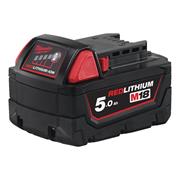 Milwaukee 18v 5.0Ah Red Lithium-Ion Battery - M18B5 - 4932430483