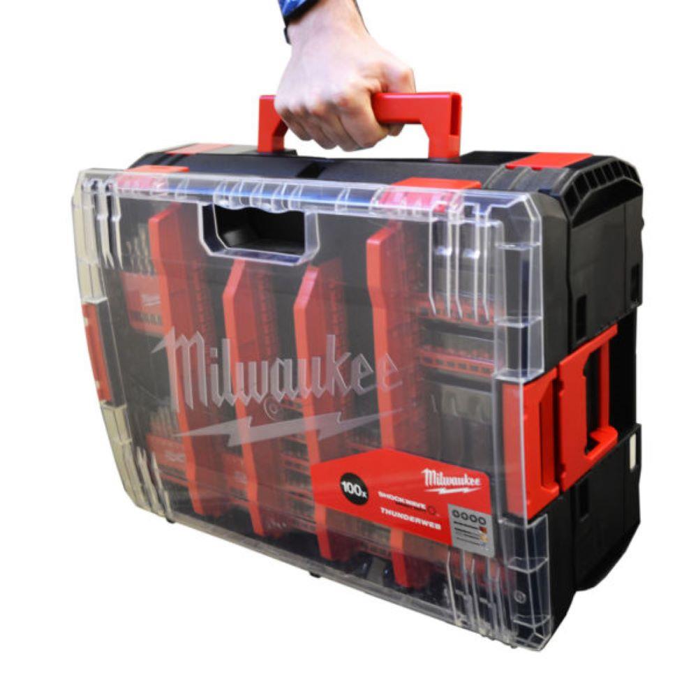 Milwaukee 100 Piece Heavy Duty Shockwave & Drill Bit/Kit Box