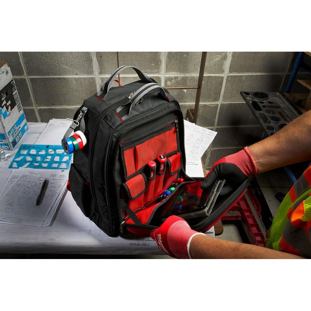 PACKOUT BACKPACK | MILWAUKEE | Model 4932471131 | 1680D | 48 zakken | extra padding | borstband | POLYMERBASIS