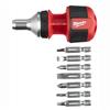 Milwaukee 8 in 1 Compact Ratcheting Multi-Bit Screwdriver - 1pc - 4932471868
