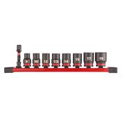 Milwaukee SHOCKWAVE - IMPACT DUTY -  3/8inc Drive Impact Socket Rail Set - 9pcs - 4932480454