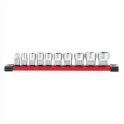 Milwaukee 3/8in Drive SAE Chrome Sockets - 10pc - 4932492508