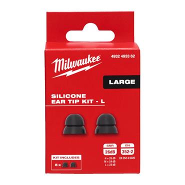 Milwaukee Silicone Ear Tip Replacement - Double Layer  - L - 5p - 4932493362