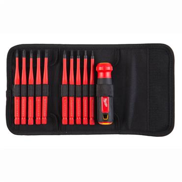 Milwaukee Insulated 10 in 1 Multi-Bit Svrewdriver Set - 4932493657