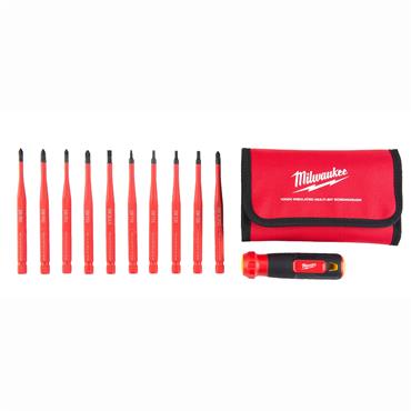 Milwaukee Insulated 10 in 1 Multi-Bit Svrewdriver Set - 4932493657