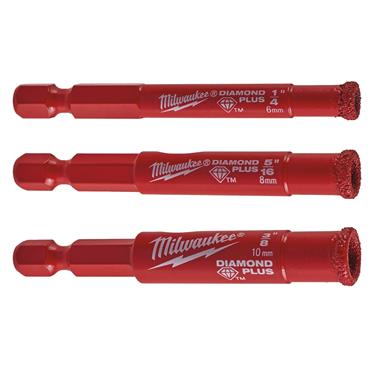 Milwaukee DIAMOND MAX - ¼? Wet Drill Bits - 3pc - 4932498368