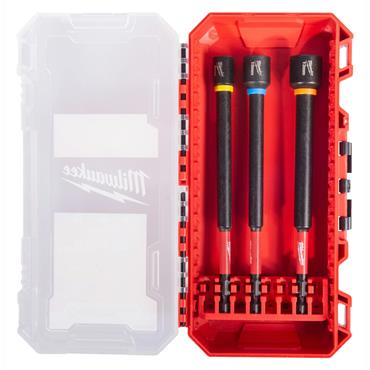 Milwaukee Shockwave Nut Driver Long Set 3pc - 4932499426