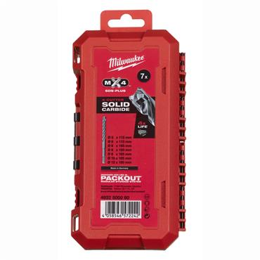 Milwaukee SDS+ MX4 Set 1-7pc 12pc - 4932500060