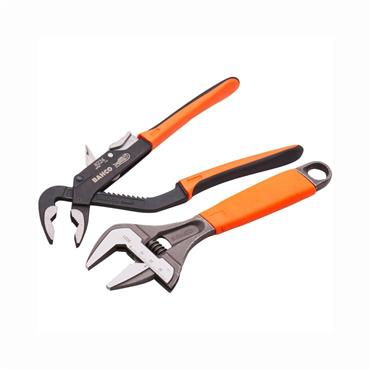 Bahco Adjustable Wrench & Waterpump Plier Twin Pack - 9031-8224