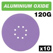 Trend AB_225_120A Aluminium Oxide Random Orbital Sanding Disc 120 Grit 225mm 10pc