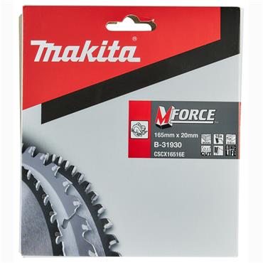 Makita B-31930 - Circular Saw Blade - M-Force - TCT - 165 x 20mm 16T