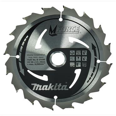 Makita B-31930 - Circular Saw Blade - M-Force - TCT - 165 x 20mm 16T