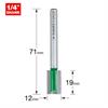 TREND C019AX1/4TC - Two Flute Straight Cutter - 12mm Dia x 19mm Cut