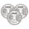 Trend  Craft Pro Saw Blades Triple Pack - 160mm diameter - Circular Saws CSB/16048A - CSB/160/3PK