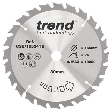 Craft Saw Blade - 165mm x 24 Teeth x 30 Thin - CSB/16524TB