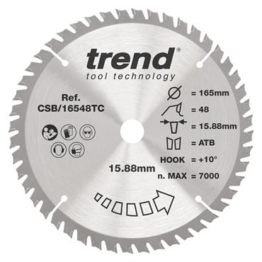 Trend Craft Pro Sawblades - Cordless - 165mm x 48Teeth x 15.88 Thin - CSB/16548TC