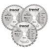 Trend Craft Pro Sawblades 3xPack - 165mm diameter -  Circular Saws -  - CSB/165/3PK/B