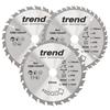 Trend Craft Pro Sawblades Triple Pack - 165mm diameter - CSB/165/3PK/C