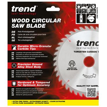 Trend Craft Saw Blade - 190mmD x 60T x 30B X 1.6Kerf - CSB/19060TC