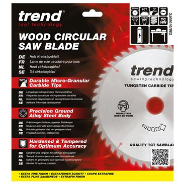 Trend Craft Thin Saw Blade - 210mmD x 60T x 30B X 1.8Kerf - CSB/21060TC