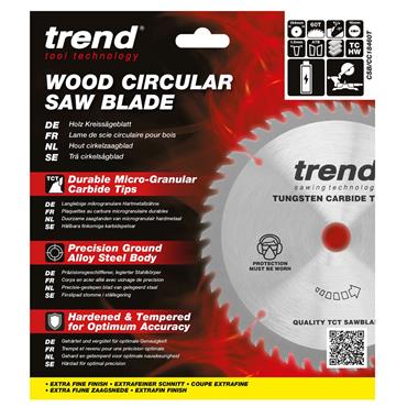 Trend Craft Crosscut Saw Blade - 184mmD x 60T x 16B - CSB/CC18460T