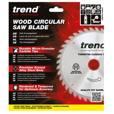 Trend Craft Crosscut Saw Blade - 190mmD x 60T x 20B x 1.9Kerf - CSB/CC19060T