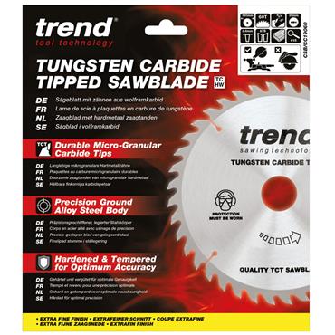 Trend Craft Saw Blade Crosscut - 190mm x 60 Teeth x 30mm Thin - CSB/CC19060