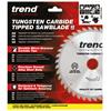 Trend Craft Saw Blade Crosscut - 190mm x 60 Teeth x 30mm Thin - CSB/CC19060