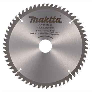 Makita D-81387 - Circular Saw Blade - TCT - 190 x 30mm - 60T