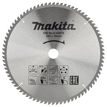 Makita D-65676 - Circular Saw Blade - Multi-Purpose - TCT - 305 x 30 mm - 80 T
