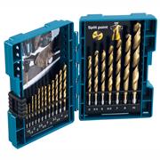 Makita D-67527 - HSS TiN Metal Drill Bit Set - 19pc