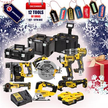 DeWalt DCK755P3T 7 Piece Brushless 18v Cordless Powertool Kit 3x 5Ah Batteries, Charger & Kit Boxes