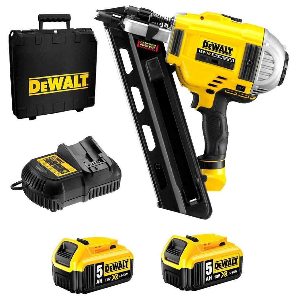 DeWalt DCN692P2 18v Brushless First Fix Framing Nailer 2x5Ah Batteries