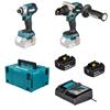 Makita DLX2566TJ - 2 Piece Combo Kit LXT - Inc  DHP492 DTD201 2x Batteries 5Ah & Charger