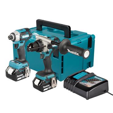 Makita DLX2566TJ - 2 Piece Combo Kit LXT - Inc  DHP492 DTD201 2x Batteries 5Ah & Charger