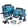 Makita DLX4195JX1 - 18v Combo Kit LXT - Combi Drill | A. Grinder | R. Hammer | I. Driver - 4pc