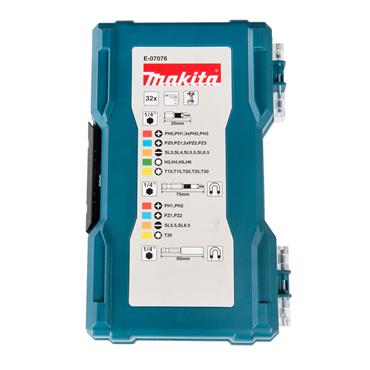 Makita E-07076 - 75,50,25mm, Mag Holder -  Screw Bit Set - 32pcs