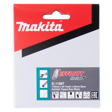 Makita E-11097 - Circular Saw Blade, Efficut T.C.T, 110 x 34 mm, 24T 