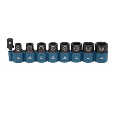 Makita Impact Socket Set - 9pc - 1/2" - E-16645