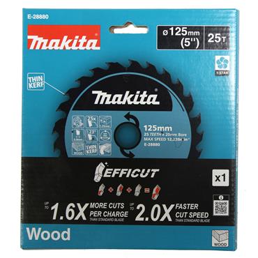 Makita E-28880 - EFFICUT Circular Saw Blade for HS014G - 125mm x 20mm x 25T