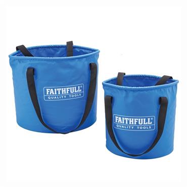 Faithfull Collapsible Waterproof Multi Use Buckets - 20L + 12L - FAI1220LBUC