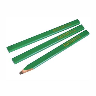 Faithfull Carpenter's Pencils - Green / Hard - 3pk - FAICPG