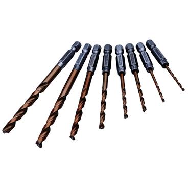 Faithful Quick Change Impact Drill Bits - 2mm-8mm - 8pk - FAIQCSET8