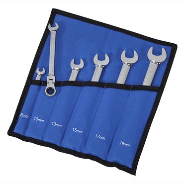 Faithfull Flexi Head Ratchet Spanner Set - 8-19mm - FAISPARAT6SR