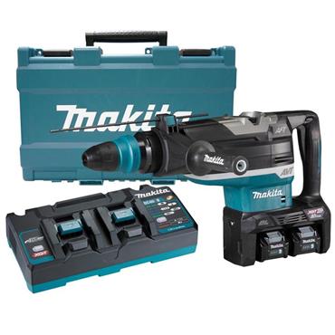 Makita HR006GD203 - 40v XGT SDS Max Twin  - Demolition Hammer - 2X2.5Ah Batts, Charger & Case