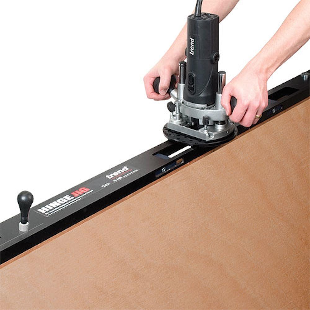 Trend Hinge Jig ATwo piece, for accurate fitting of hinges to doors and frames. H/JIG/A