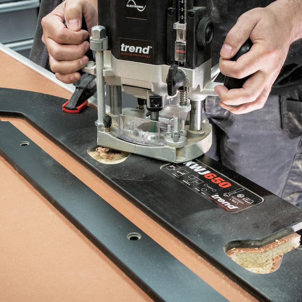 Trend Kitchen Worktop Jig 650mm c/w Peninsular Cut KWJ650 Powertool.ie Ireland